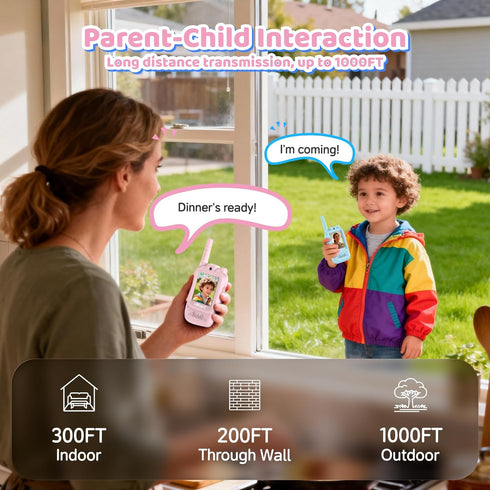 vilicert 3-12 2 Pack 2 4 Video Walkie Talkie Toys for Age Boys Girls, Walkie Talkies with Screen, Long Range Way Radio