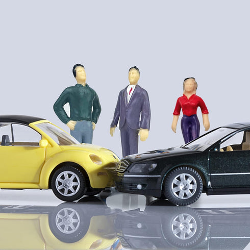 People Figurines Mini Trains, 1:25 Scale Painted Figures for Dollhouse Scenes, Standing and Sitting Plastic People