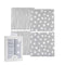 Changing Pad Cover Set - Cradle Sheet 2 Pack, 100% Jersey Cotton Grey Abstract Stripes and Dots by Ely's & Co