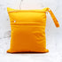 2pcs (3036-2-ginger) Cloth Diaper Wet Dry Bags Waterproof Reusable with Two Zippered Pockets Travel Beach Pool Daycare