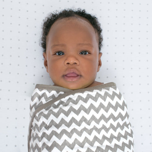 Swaddle Blanket – Adjustable Infant Baby Wrap, Soft Cotton in Ultra Grey for 0-3 Months, Boy Swaddle