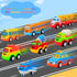 9 Pcs Cars Toys for Toddlers, Big Carrier Truck with 8 Small Cartoon Pull Back Cars, Colorful Vehicles with Sound and