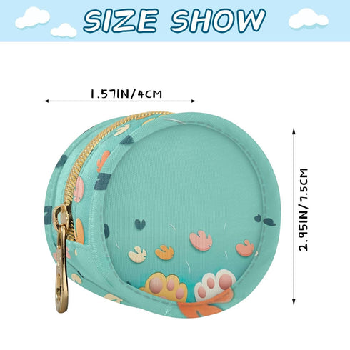 YETTASBIN Cat Paw Portable Pacifier Holder Case with Metal Hook Buckle & Zipper for Diaper Bag and Stroller, Versatile