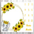 Sunflower Baby Age Blanket, Cartoon Elephant White Growth Chart Memory Blanket, 48x40 Inch