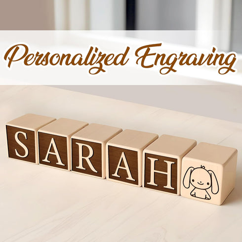 Personalized Wooden Name Blocks - Unique Montessori Nursery Decor