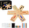 Deeper Holes & Larger Marbles Original Wooden Marble Board Game, Portable for