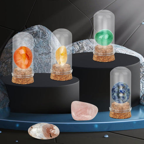 Gemstone Dig Kit - Unique Shape STEM Science Kit for Kids to Excavate 12 Real Gemstones, Educational DIY Toys