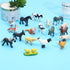 ONEST 30 Pieces Mini Farm Animal Figurines Playset, Hand Painted Tiny Realistic Plastic Puppy Figures for Kids