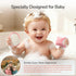 Wishbird 3-in-1 Set Baby Cradle Cap Brush kit, Soft Baby Brush, Curved Comb & Bath Sponge | BPA-Free Cradle Cap