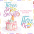 Three Is So Sweet Ice Cream Party Decorations - Banner, Cake, Cupcake Toppers, Macaron, Balloons for Donut Theme Third