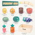 10 Set 3+, PCS Fruit Wooden Play Food for Kids Kitchen, Wooden Cutting Fruit Toys for Toddlers and Kids Ages Pretend