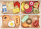 Food Groups Wooden Play Food Sets, Pretend Play Kitchen Toys for Toddlers 1-3, Fake Food Accessories