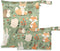 Gravopti Woodland Animal Wet Dry Bags Set of 2, Reusable Waterproof Organizer with