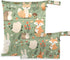 Gravopti Woodland Animal Wet Dry Bags Set of 2, Reusable Waterproof Organizer with
