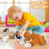 5 16" Mommy 4 Pieces Corgi Dog Stuffed Animal with Babies Puppies Inside Stuffed Corgi Dog Plush Toy with Baby Puppy