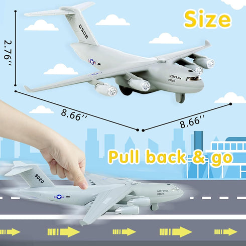 CORPER TOYS Diecast Plane Metal Pull-Back Aircraft Toys, Air Plane Model for Kids Birthday