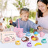 Set 27PCS Set 3 4 5 6 Silicone Tea Party for Little Girls,PRE-WORLD Toys Toddler Tea with Play Food Dessert
