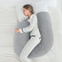 AngQi L-Shaped Body Pregnancy Pillow - Gray Jersey Cover