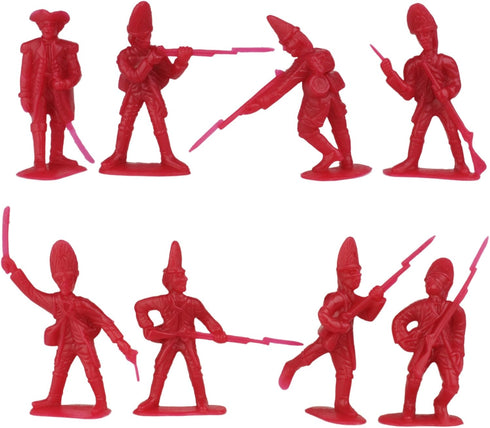 BMC Revolutionary War Plastic Army Men - 34 British, American, French Soldiers