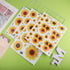 135 Pcs Sunflower Wall Sticker, Removable 3D Waterproof Decor for Kids, Mother's Day, Bathroom, Kitchen
