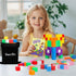 32 4-8 AuntyFey Pcs Building Blocks Cubes Blocks for Kids, Learning Educational Stem Blocks for Kids Ages