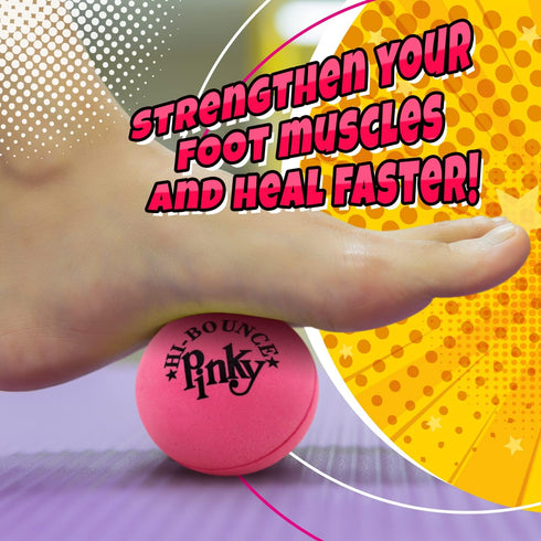 JA-RU Super Bounce Pinky Ball, 1 Bouncy Ball for Outdoor Games & Indoor Playground, Stress Balls for Kids