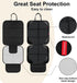 Car Seat Protectors for Child Car Seats, 2 Pack Leather Protectors with Non-Slip Bottom & Large Mesh Pockets