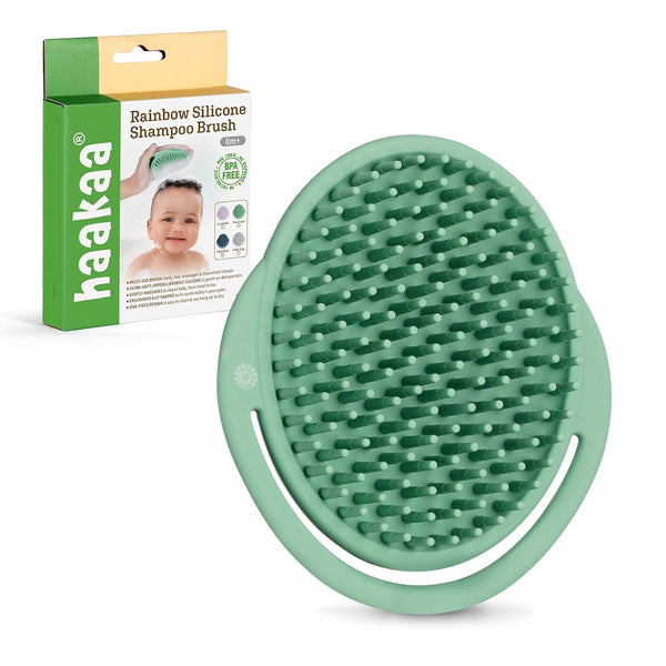 haakaa Silicone Shampoo Brush - Cradle Cap Brush Comb - Baby Hair