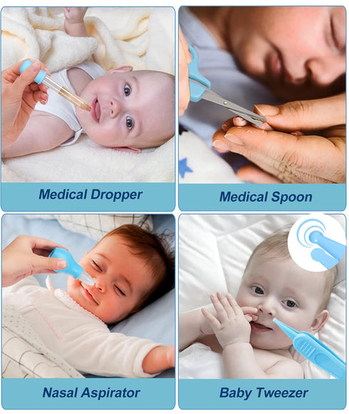 Baby Healthcare and Grooming Kit, Electric Safety Nail Trimmer with Hair Brush Comb for Newborn Infant Toddlers, Baby