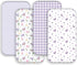 FIGEPO 4 Pack Butterfly Baby Crib Sheets for Baby Girls Purple Crib Fitted