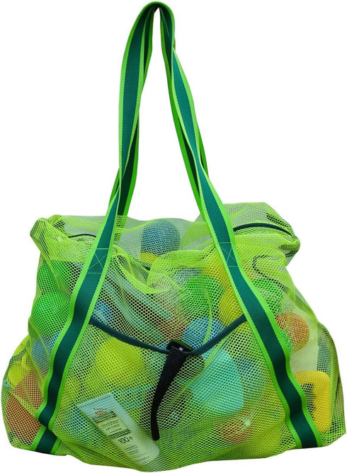 Leberna Large Beach Bag with Zipper Lightweight Beach Toy Bag Mesh Bag