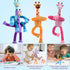 12Pack Telescopic Suction Cup Giraffe Toy, Educational Fidget Toys for Kids Age 3-9, Pop Tubes Toddler Travel Toys