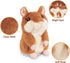 Kids Talking Hamster Toy for Ages 2-4, Interactive Plush Repeating Toy, Birthday Gift (Brown)