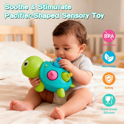 6 9 12 18 Tummy 1 2 3 Baby Crawling Turtle Toy Months, Infant Time Sensory Musical Teething Toys, Toddler Walking