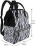 TZTTZT Backpack, Mommy Black white Zebra print Diaper Bag Toddler Baby Girl Boy Diaper Bag for Mom Dad, Bags Travel