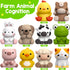 KMUYSL Learning Toys for 1-3 Year Old - 20 Pcs Animals Toy for Counting Skill and Color Matching Gift