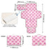 Msyxl Portable Changing Pad for Baby - Pink Bows Waterproof Diaper Changing Mat Travel Changing Pad with Built