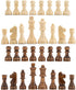 AMEROUS Wooden Chess Pieces Only, Staunton Style Wood Chessmen with 3.15" King, Storage Bag, Gift Packed Box