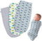 Henry Hunter Baby Swaddle Sack, Soft Stretchy Cotton Swaddles for Newborns, Pack of 3, Dinosaur, Shark, Light Heather