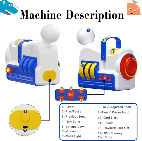 32 3+ Story Projector for Kids - Educational Storybook Projector,Kids Story Projector with Stories,White Noise & Night