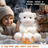Voice Recorder Singing Angel Teddy Bear with Flapping Wings, LED Candle Light, Plush Interactive Toy for Kids