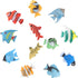 12PCS Tropical Fish Toys, Educational Ocean Animal Figures Set, Miniature Toys for Boys and Girls, Themed Party Favor