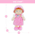 12" 1 2 3 June Garden Soft Dolly Emilia - Stuffed Soft Baby Doll Gift for Year Old Girls - Pink Dress
