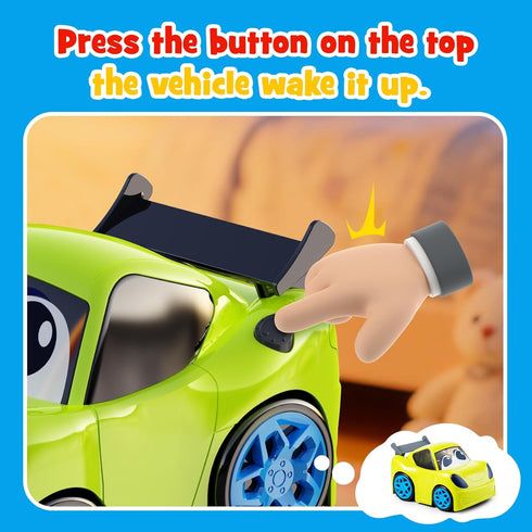 2 3 4 5 6 AEROQUEST Remote Control Car for Toddlers for Boys Light-Up Educational Fun Toy Cars for Interactive Durable