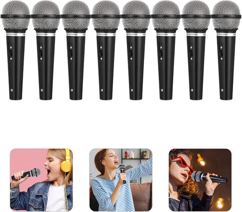 NUOBESTY 16 Pcs Simulation Microphone Toy Set, Interesting Kids Accessory, Interactive Plastic Microphone