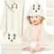 Sublaga 4 Pcs Baby Towels Set, 32x32 in Hooded Bath Towel and 3