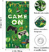 Green Level Up Game On Door Banner,Video Game Party Decoration,Video Gaming Photo Door Backdrop Background,Video Games Handle Gamepad Theme Decor for Boys 1st Birthday Party.5.9 * 2.9FT