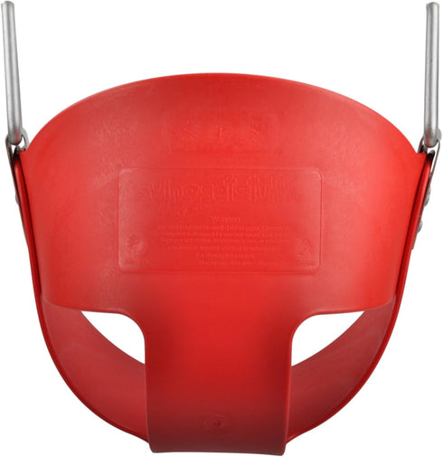 Half Bucket Seat with SSS Logo Sticker, Red Swing Set Stuff