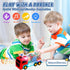 Light Up Sensory Car Toy for Kids, Transparent Gear Fire Truck with Colorful Moving Gears, Music and Lights