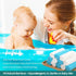 12 Pack, 10x10 inch Baby Washcloths Heavenly Soft Wash Cloths for Face and Body, Gentle & Safe White Face Towel on